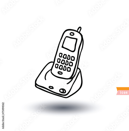 cordless telephone icon.