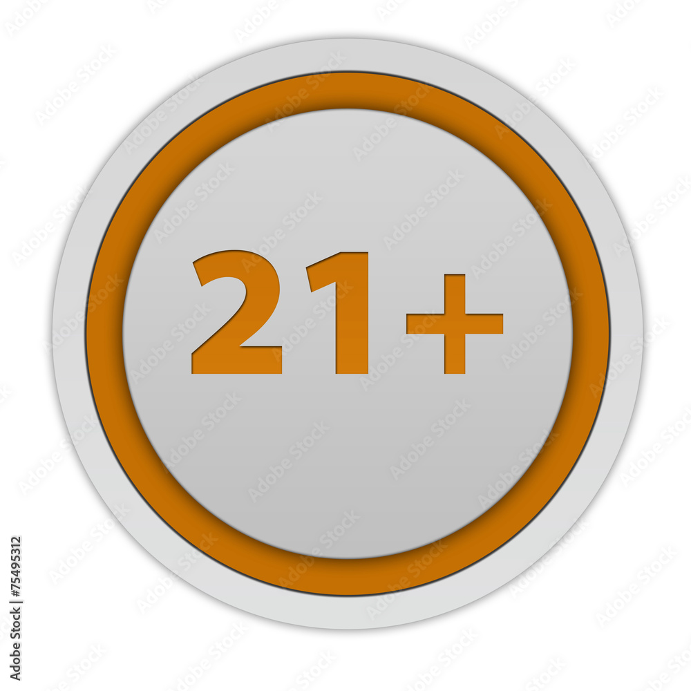 21+ circular icon on white background 21+ circular icon on white background