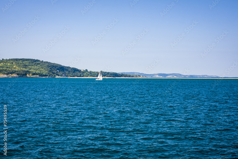 The sea view on the coastilne in Italy near Trieste