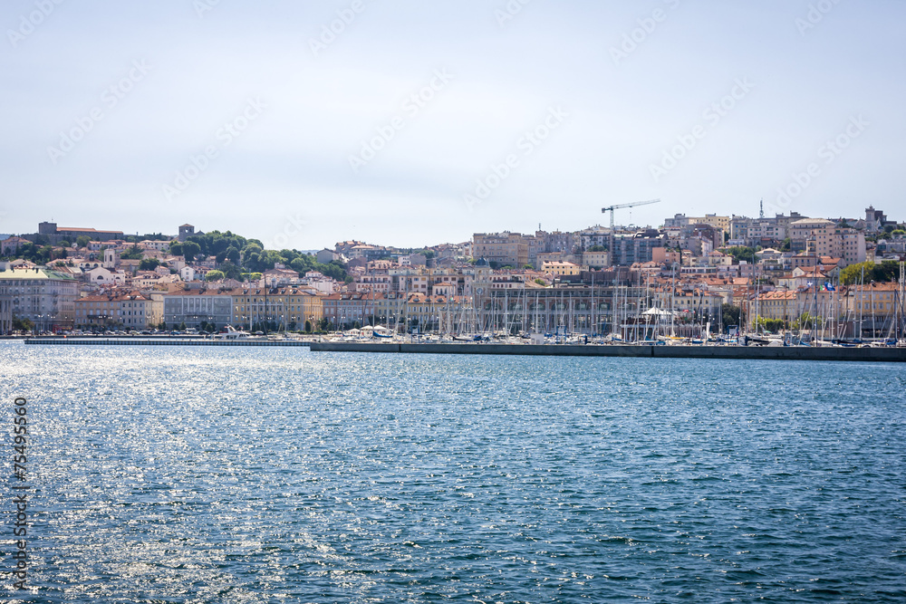 Fototapeta premium The sea view on the coastilne in Italy near Trieste