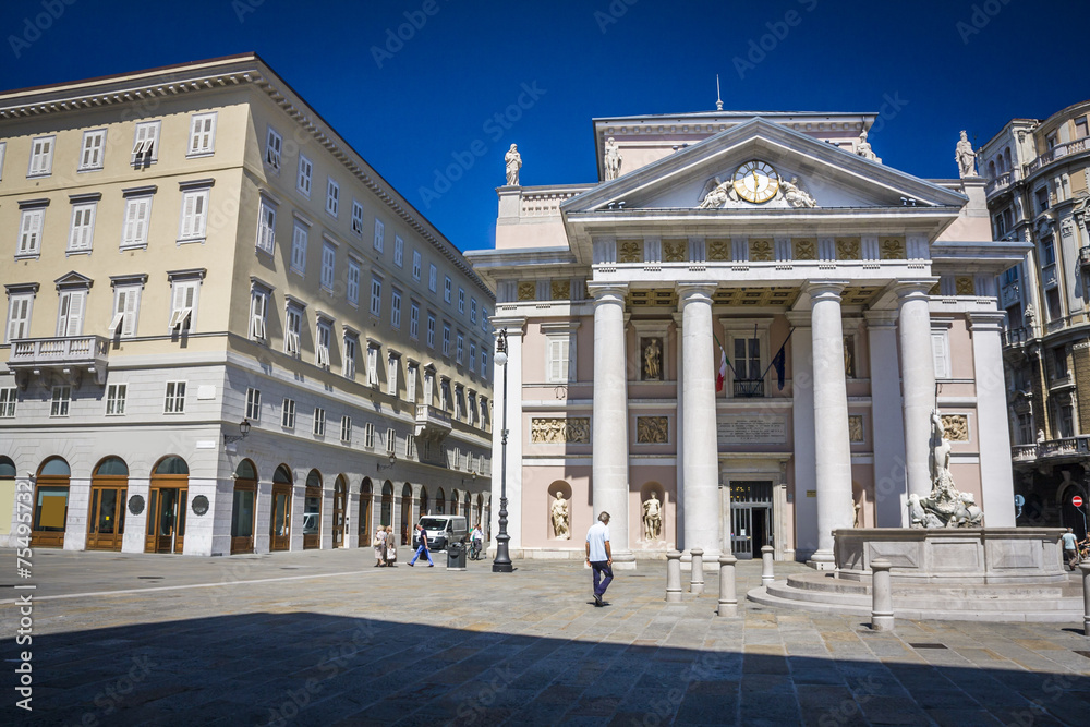 Beautiful architecture, and buildings of Trieste, Italy
