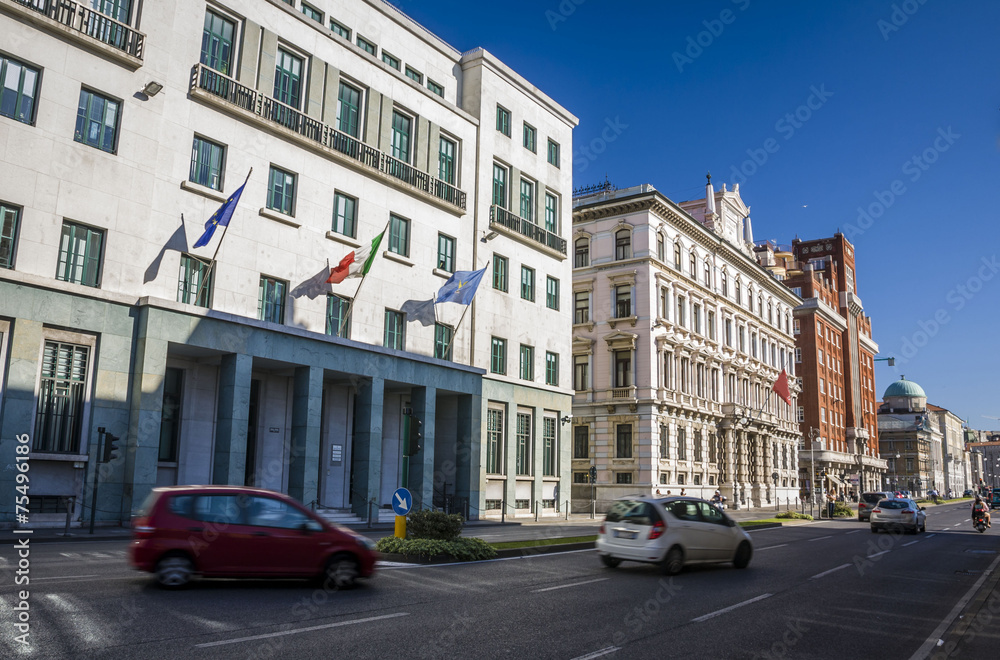 Beautiful architecture, and buildings of Trieste, Italy
