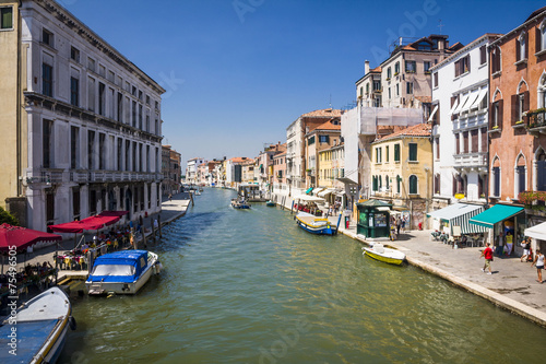 Small canal in the Venice  Italy