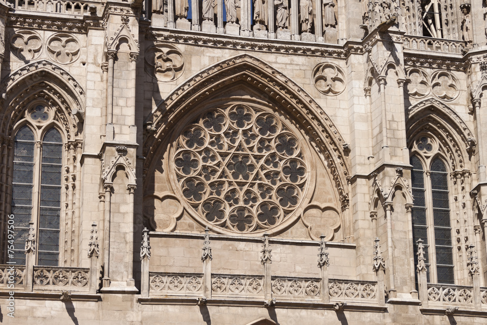 Obraz premium Burgos cathedral rosette.
