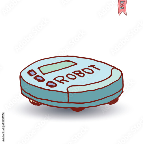 vacuum cleaner icons set, vector illustration