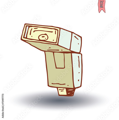 camera flash  icon, vector illustration