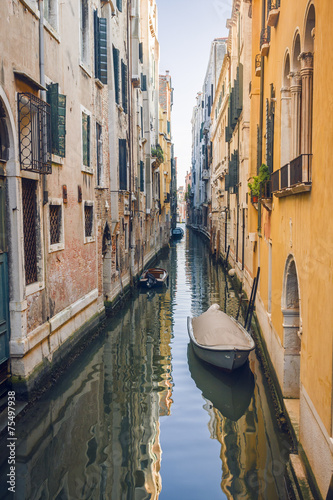 Beautiful view on the Venice city in Italy with canal © anilah