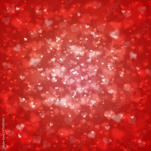 Blurry red heart background fantasy