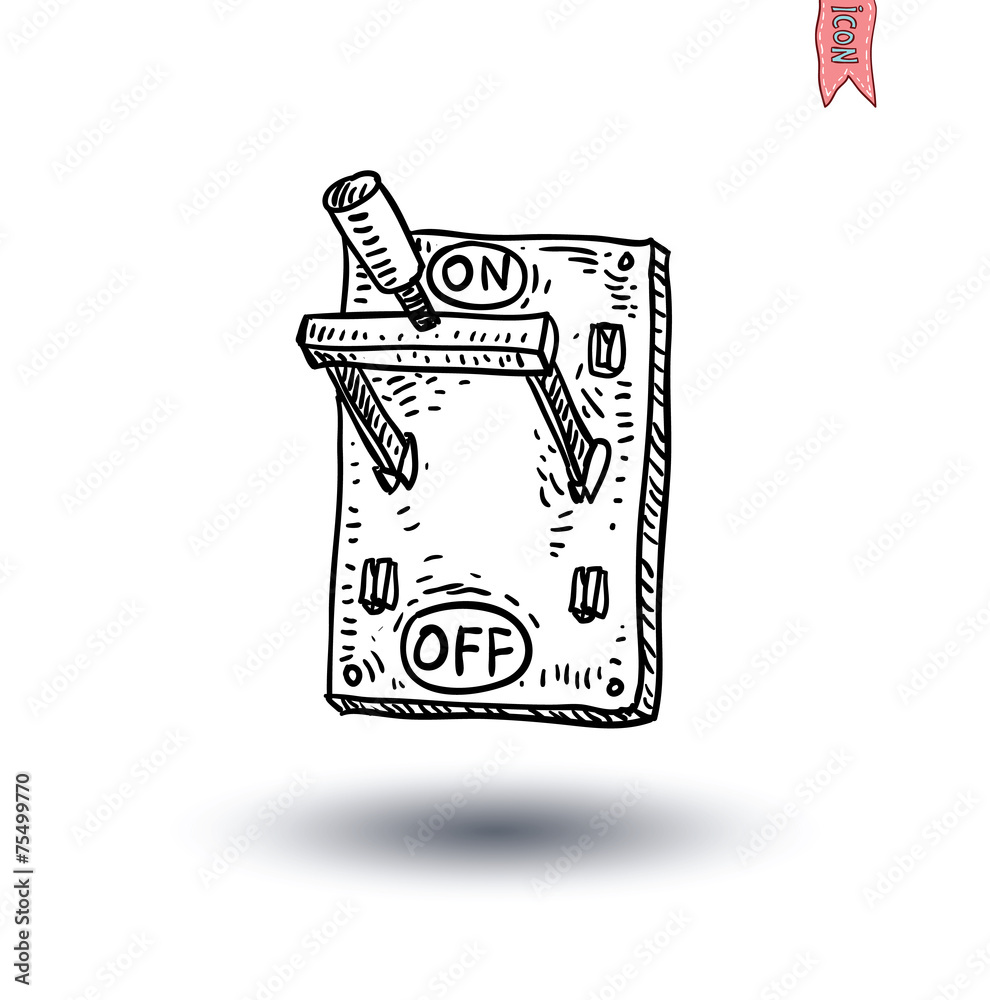 electric switch icon - vector illustration electric switch icon - vector illustration