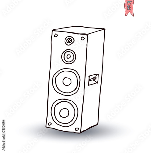 Speaker icon. Vector illustration.