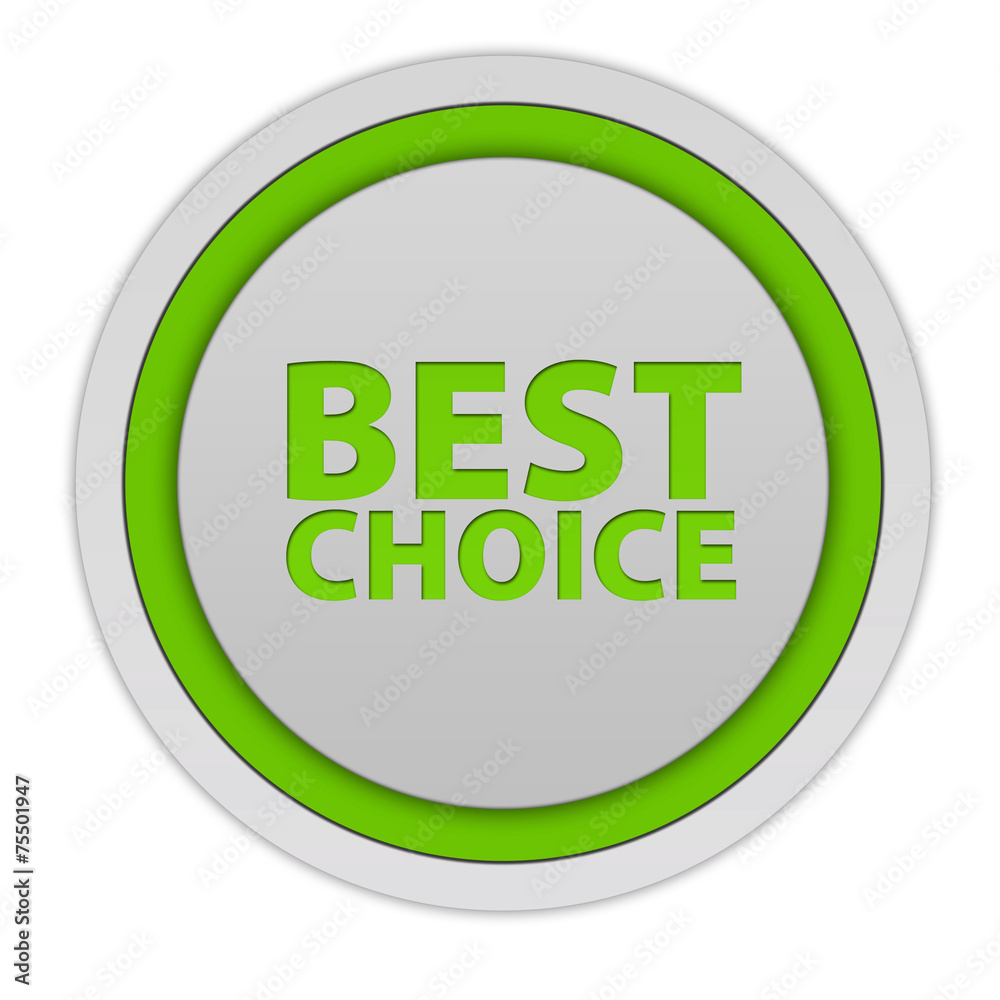 Best choice circular icon on white background Best choice circular icon on white background