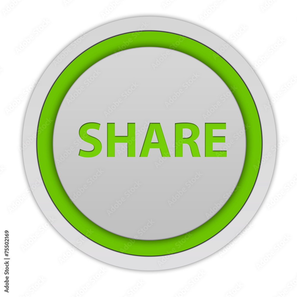 share circular icon on white background share circular icon on white background