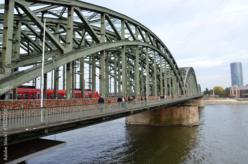 Pont Hohenzollern à Cologne, Allemagne