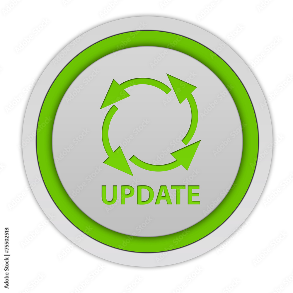 Update circular icon on white background
