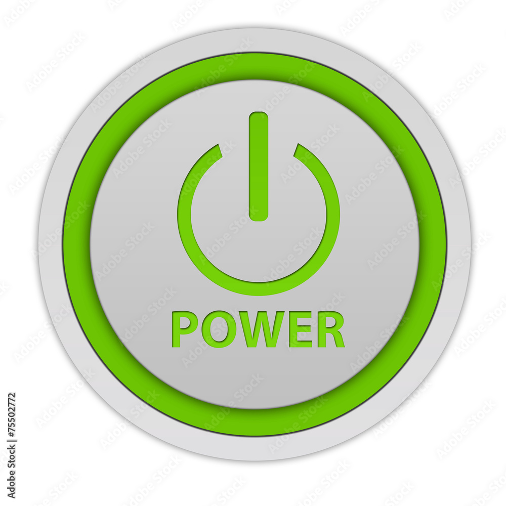 power circular icon on white background power circular icon on white background