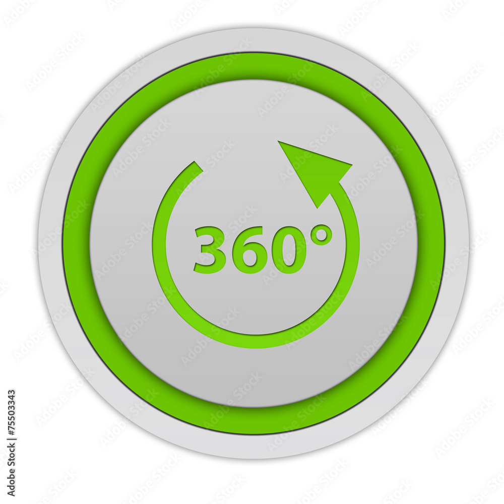 360 degrees circular icon on white background 360 degrees circular icon on white background