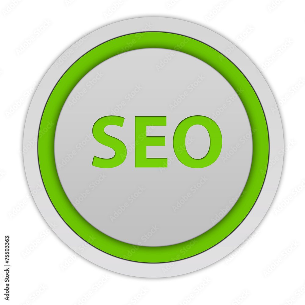 Seo circular icon on white background Seo circular icon on white background