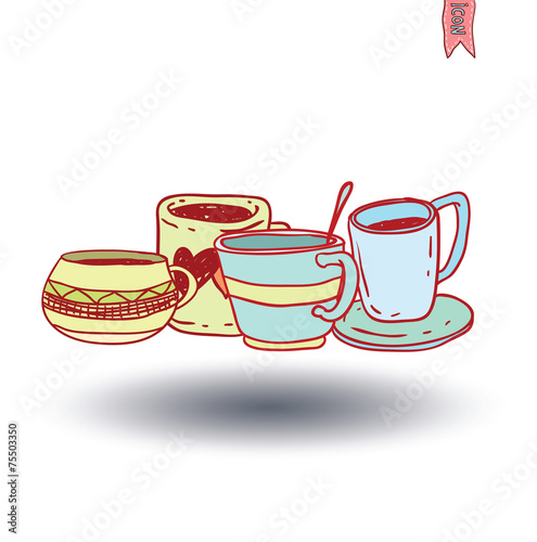 tee cup icon, vector.