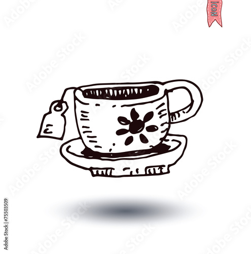 tee cup icon, vector.