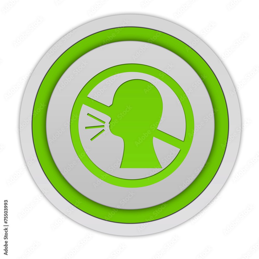 Do not talk circular icon on white background Do not talk circular icon on white background