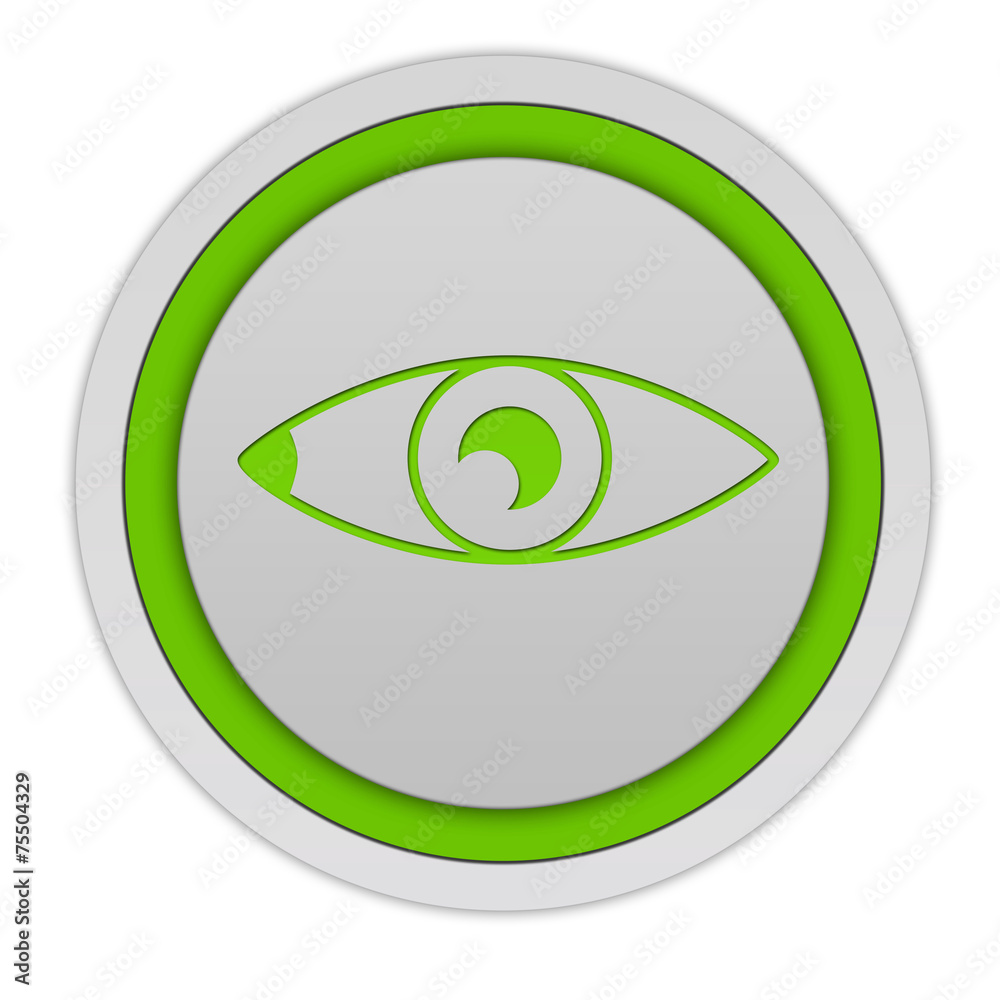 Eye circular icon on white background Eye circular icon on white background