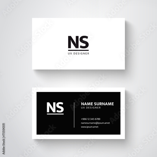 Vector simple  business card template