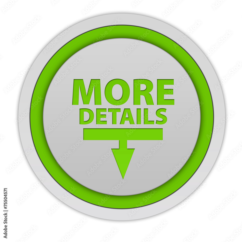 More details circular icon on white background More details circular icon on white background