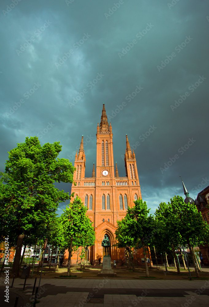 Fototapeta premium City Hall in Wiesbaden, Germany