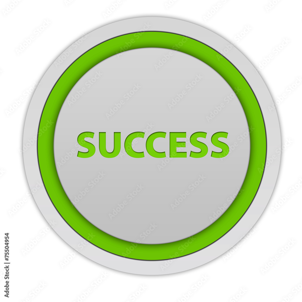 Success circular icon on white background Success circular icon on white background