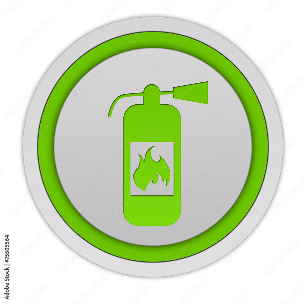 Fire extinguisher circular icon on white background Fire extinguisher circular icon on white background