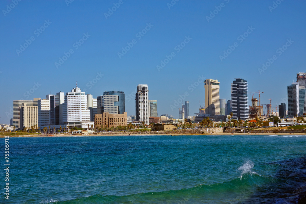 Naklejka premium City beach view