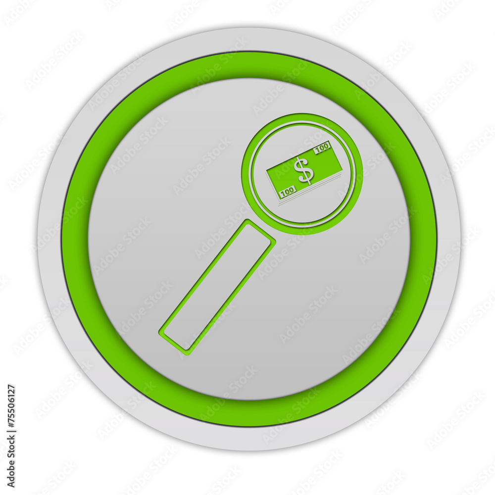Find money circular icon on white background Find money circular icon on white background