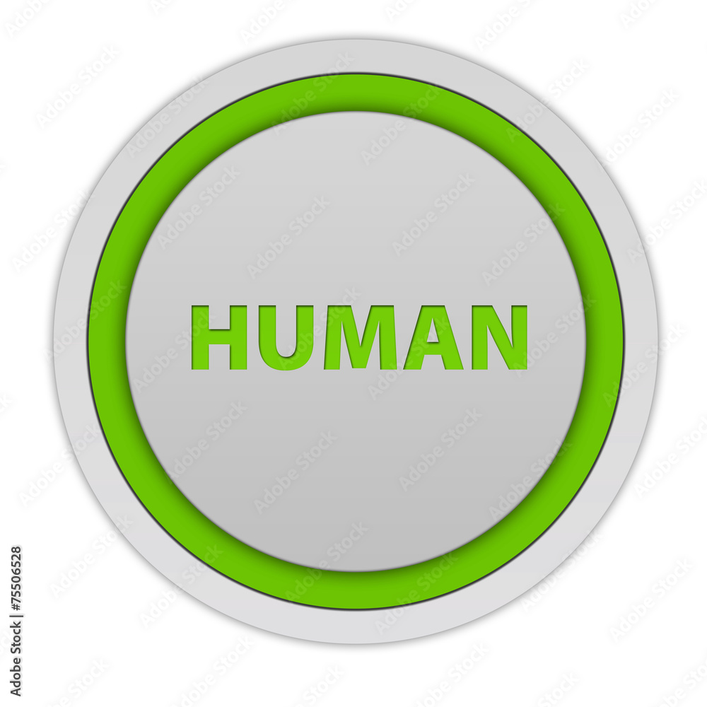Human circular icon on white background Human circular icon on white background