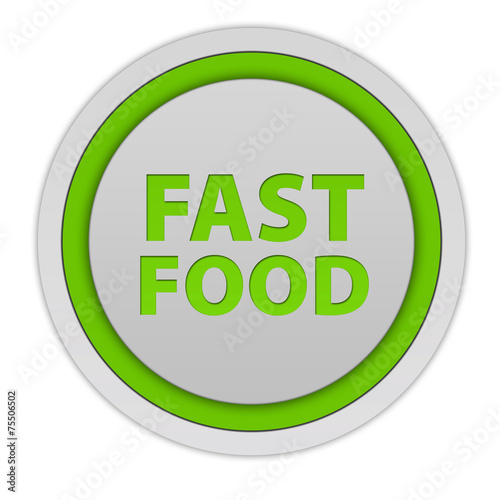 Faast food circular icon on white background