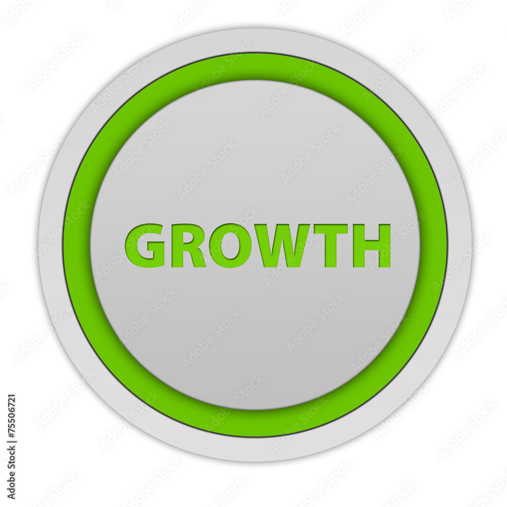 Growth circular icon on white background