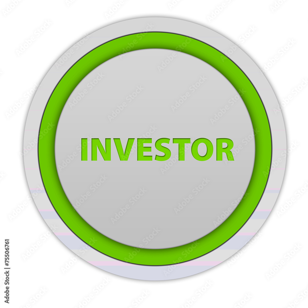 Investor circular icon on white background Investor circular icon on white background