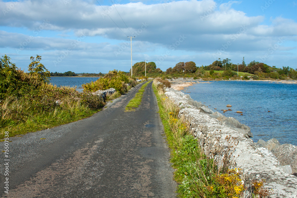 A view of the causeway from Inchiquin Island, Co. Galway. A view of the causeway from Inchiquin Island, Co. Galway.