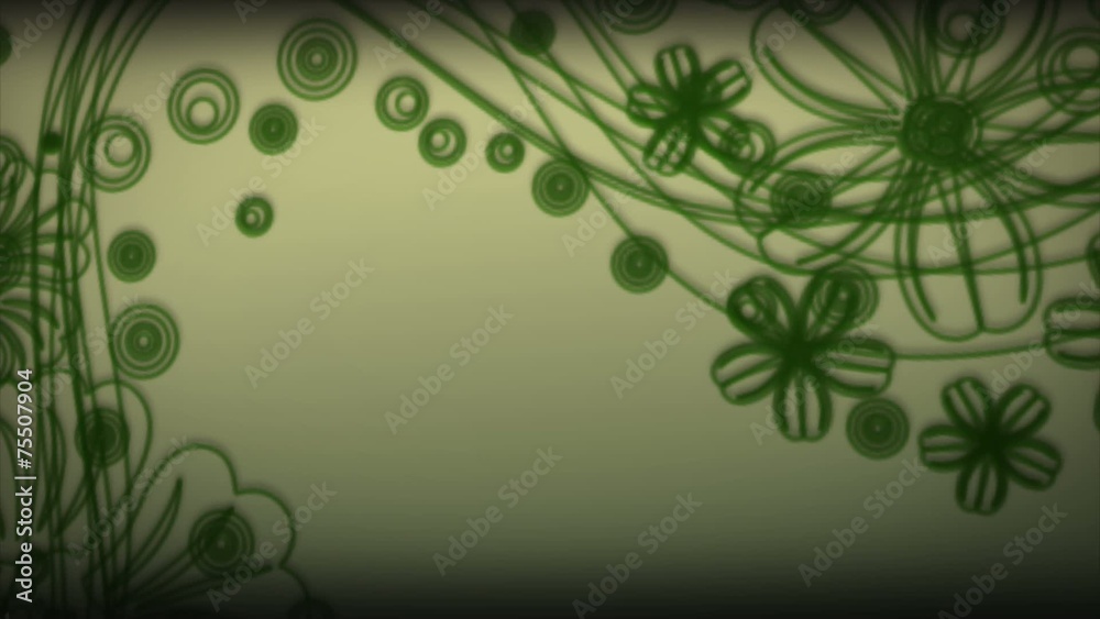 Sfondo verde con disegno floreale Sioper