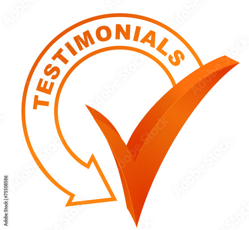 testimonials symbol validated orange