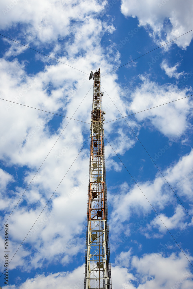 radio tower with antennas
