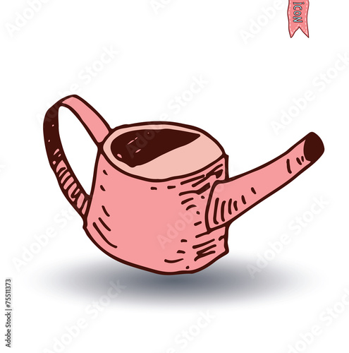 watering can, vector illustration.