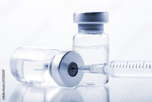 Schilderij op canvas Vials and Syringe