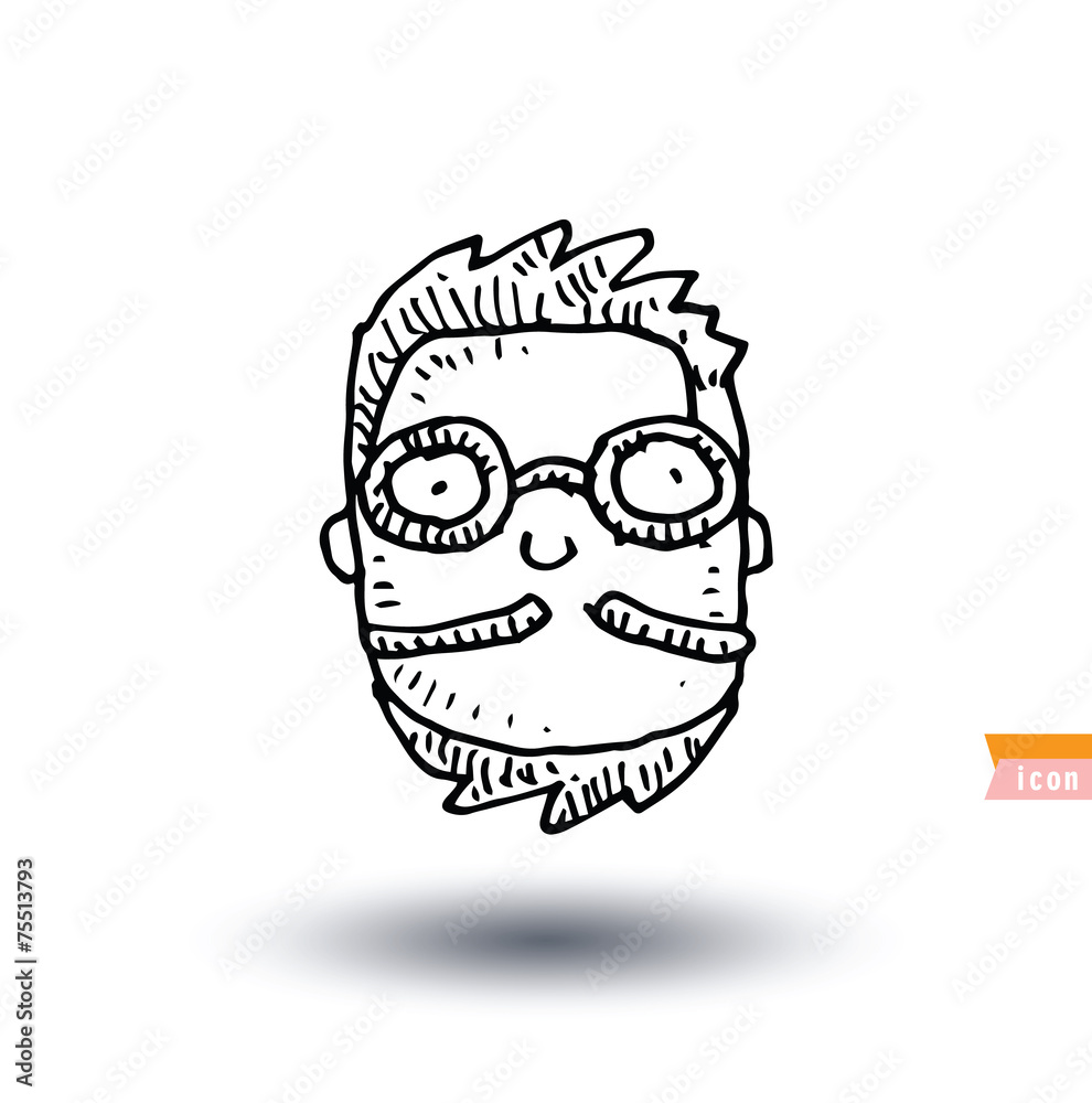 hipster style, hand drawn illustration. hipster style, hand drawn illustration.