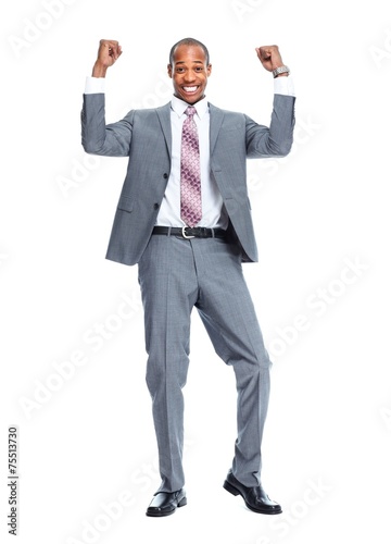 Happy African-American Businessman