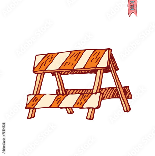 Hand drawn road signs. illustration.