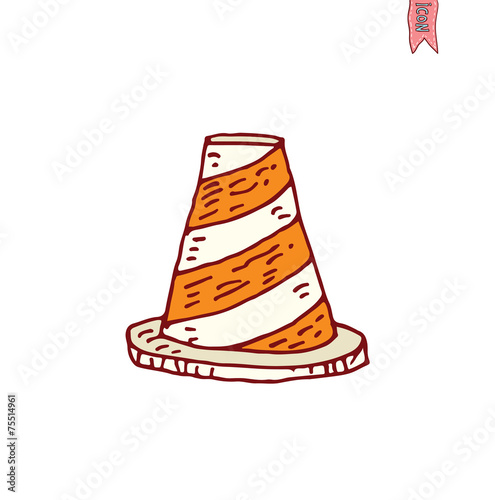 Hand drawn road signs. illustration.