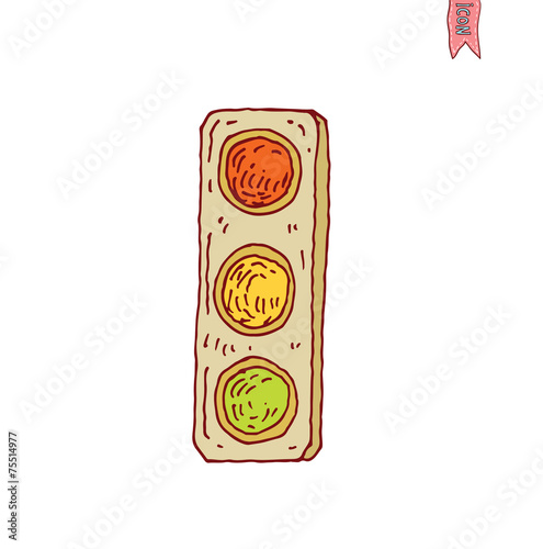 Hand drawn road signs. illustration.