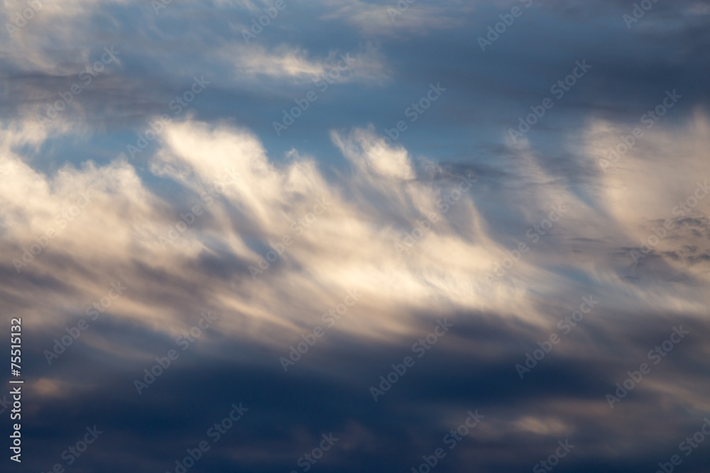 beautiful clouds at dawn