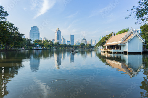 Bangkok Cityscape from Lumpini Park