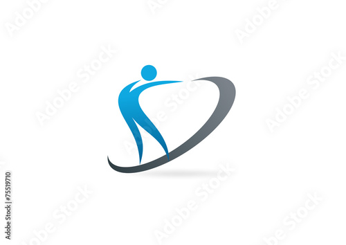 Fit Body success vector logo design